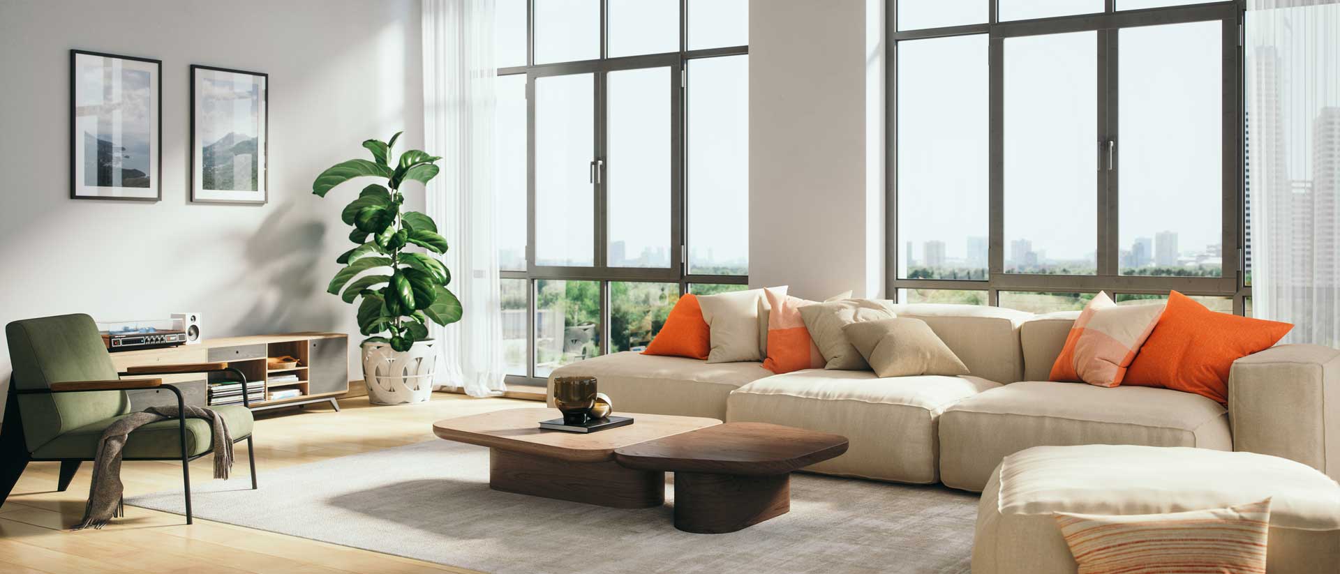 Family enjoying their apartment rental.