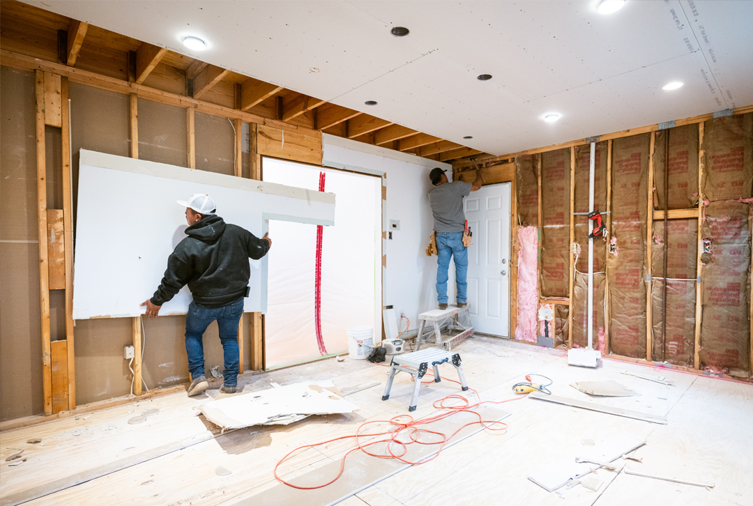 Flood restoration in apartment