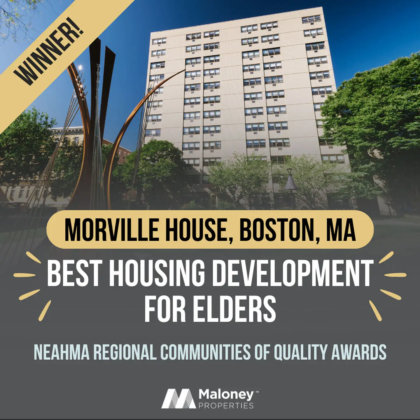 Morville House wins best housing development for elders at NEAHMA 2025