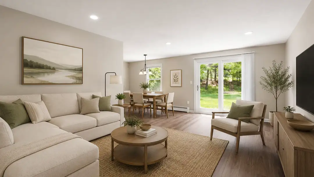 Staged apartment interior
