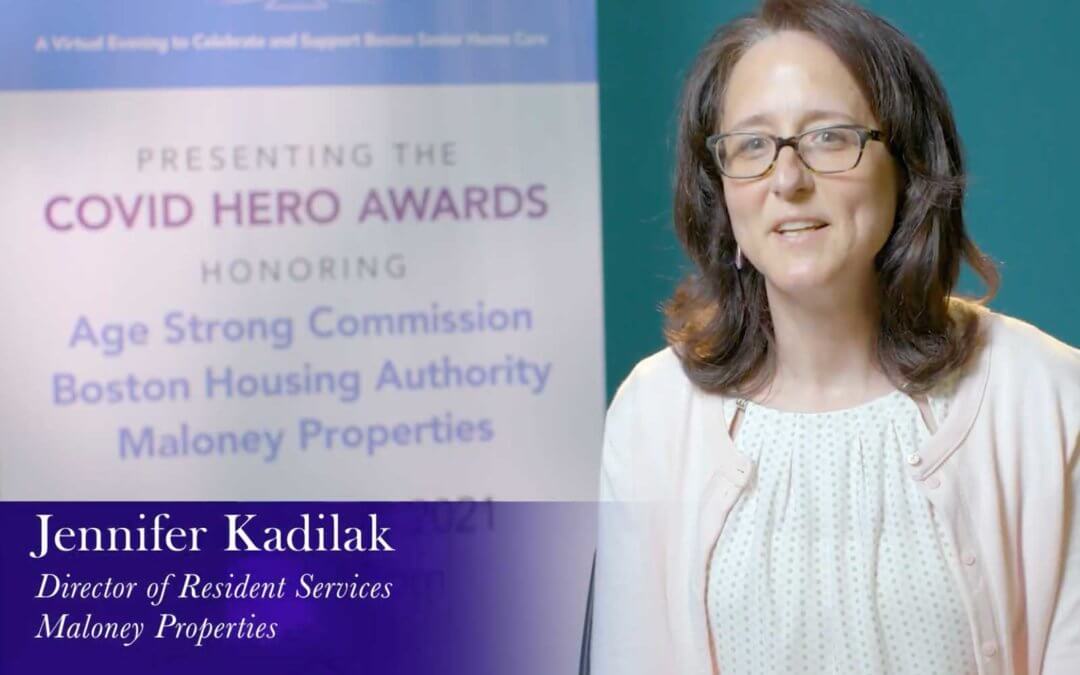 Maloney Receives COVID Hero Award from Boston Senior Home Care