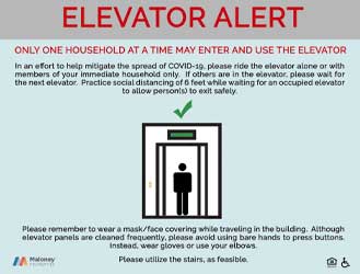 COVID elevator alert