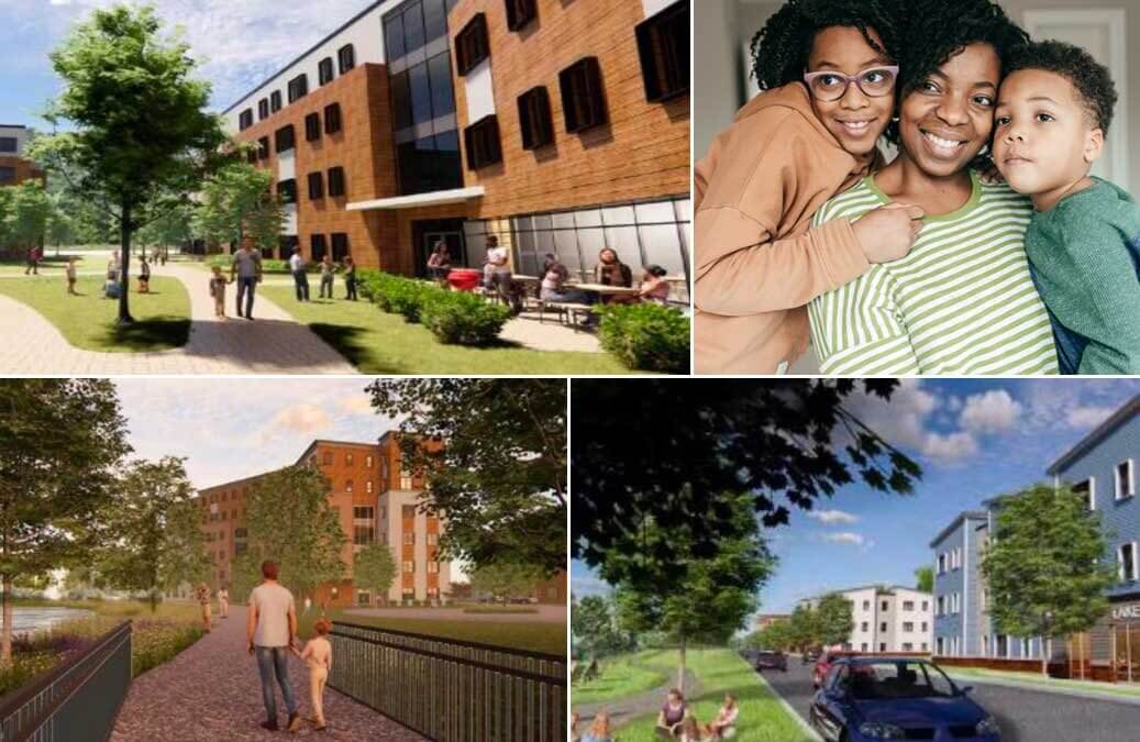 Artist renderings of the new Lakeside Apartments.