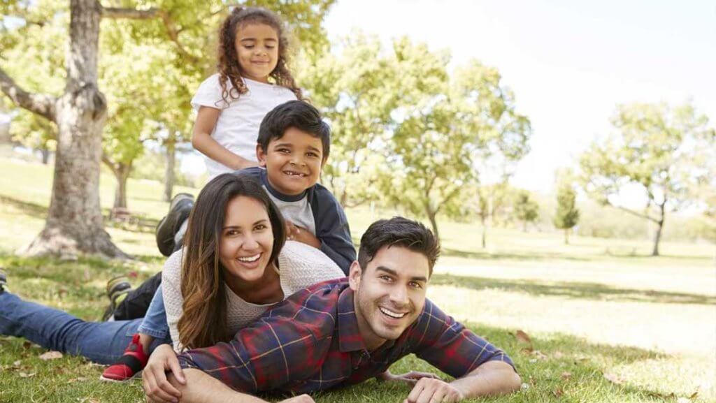 Family enjoying the outdoors