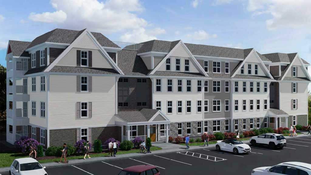 Rendering of new apartment building
